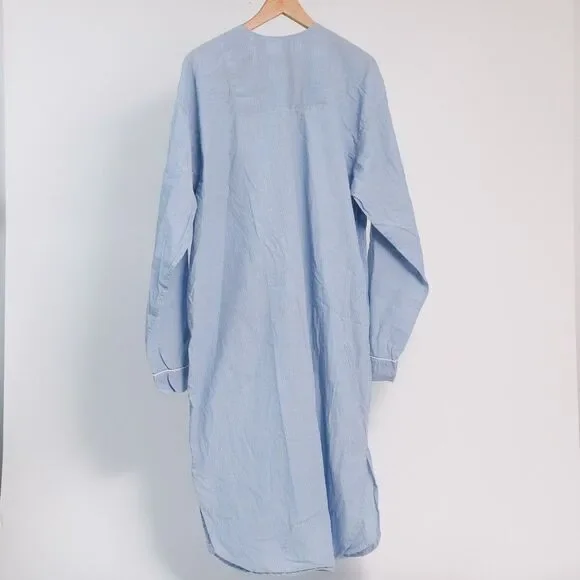 Polo Ralph Lauren Sleep Shirt Men's Large Blue Striped Pullover Long Sleeve - Picture 3 of 10